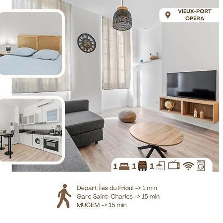 Spacieux T2 Vieux Port Opera Marselha Exterior foto