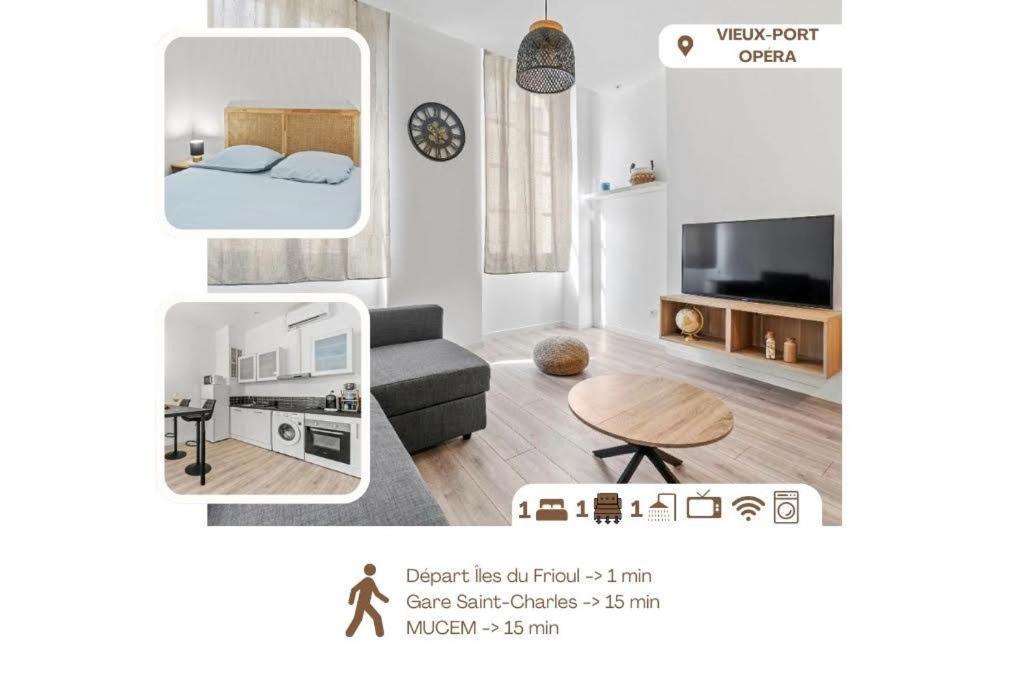Spacieux T2 Vieux Port Opera Marselha Exterior foto
